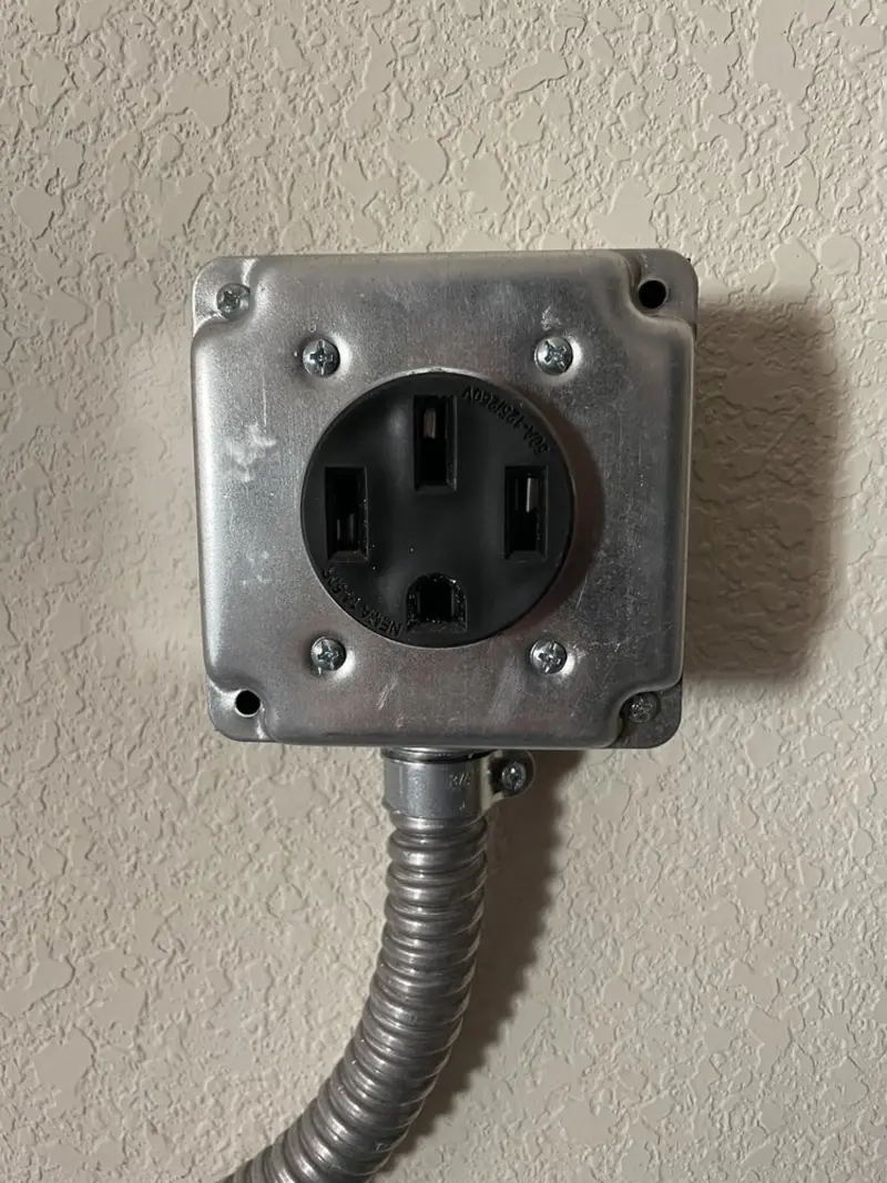 NEMA 14-50 outlet installed for Electrical Panel Upgrade in Choctaw